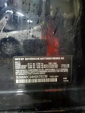 2017 BMW X5 XDRIVE35I  