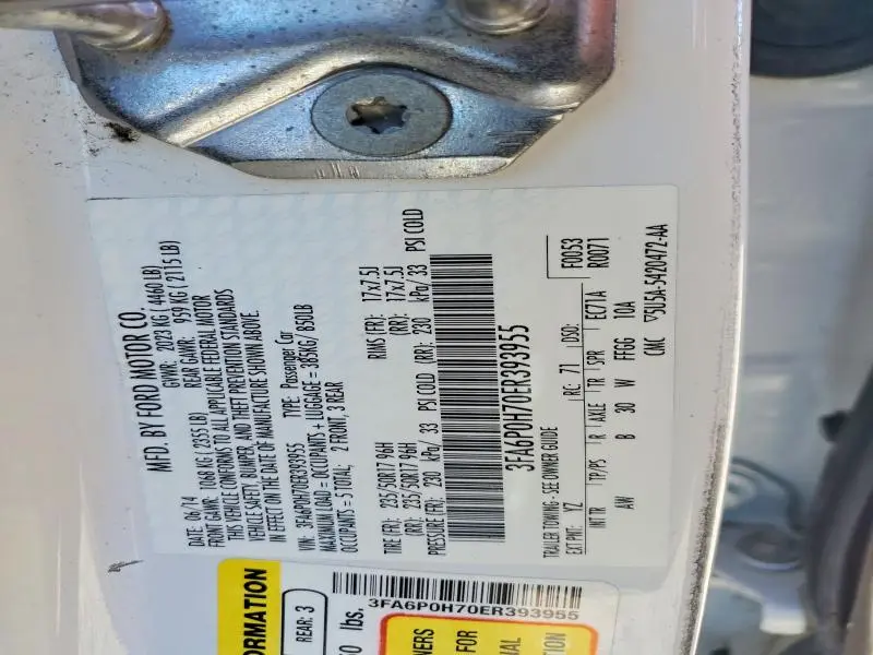 2014 FORD FUSION SE  