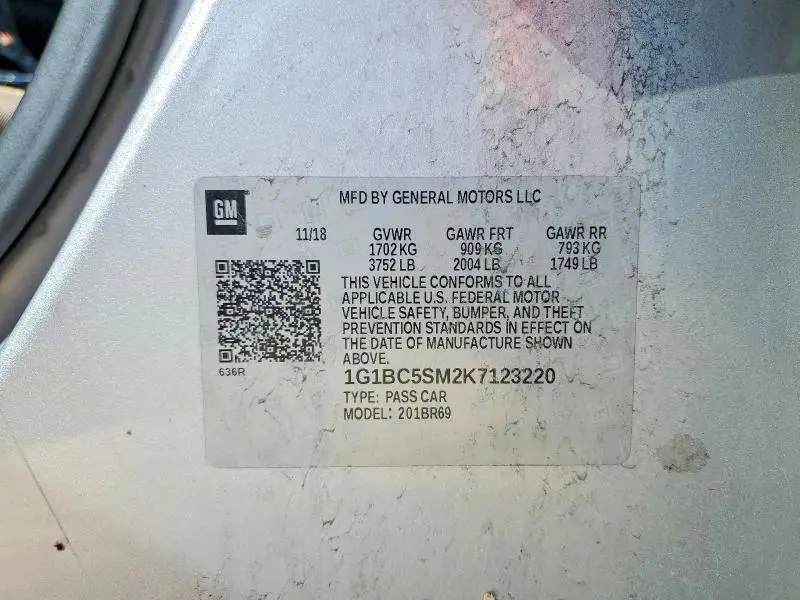 2019 CHEVROLET CRUZE LS  