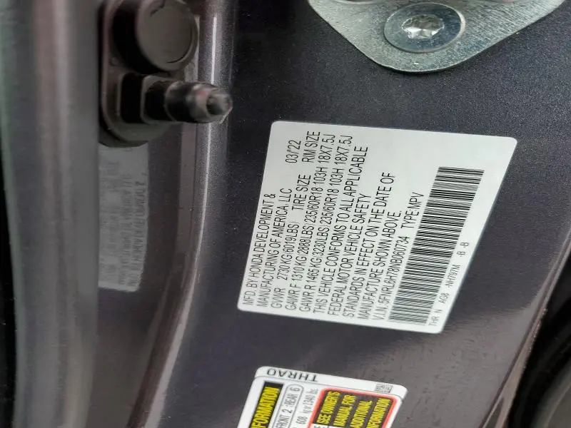 2022 HONDA ODYSSEY EXL  