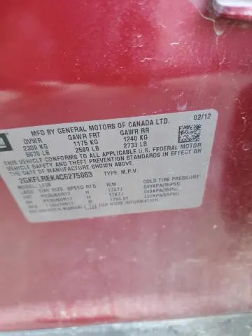 2012 GMC TERRAIN SLE  