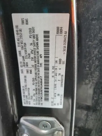 2019 FORD ESCAPE TITANIUM  