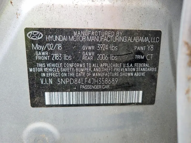 2018 HYUNDAI ELANTRA SEL  