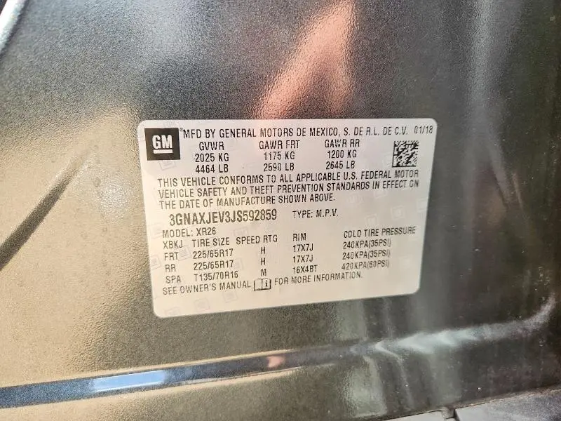 2018 CHEVROLET EQUINOX LT  
