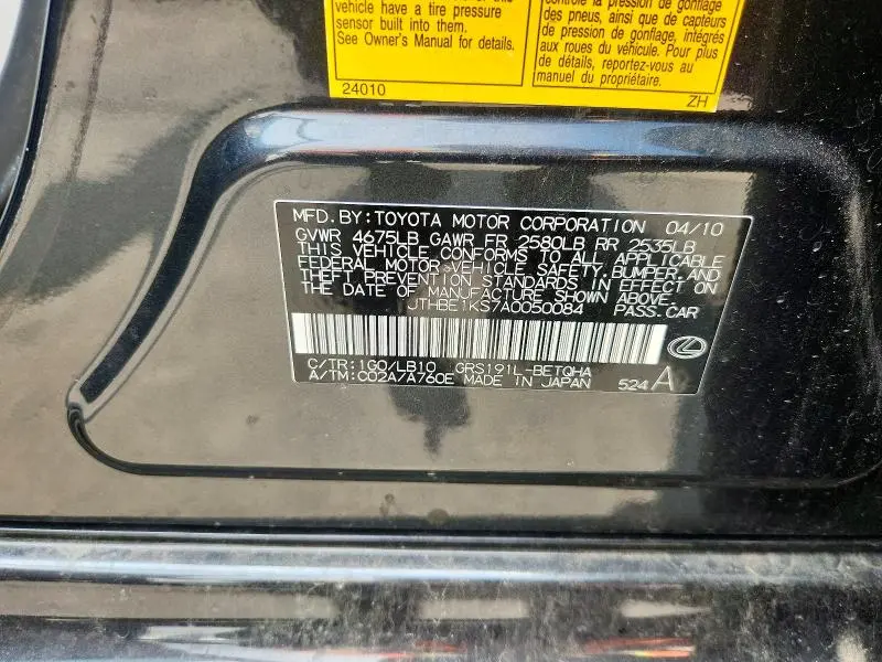 2010 LEXUS GS 350  