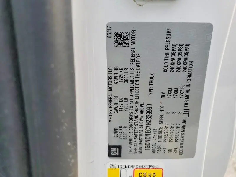 2017 CHEVROLET SILVERADO C1500  