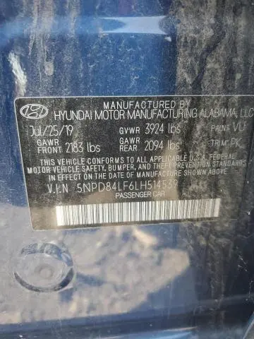 2020 HYUNDAI ELANTRA SEL  