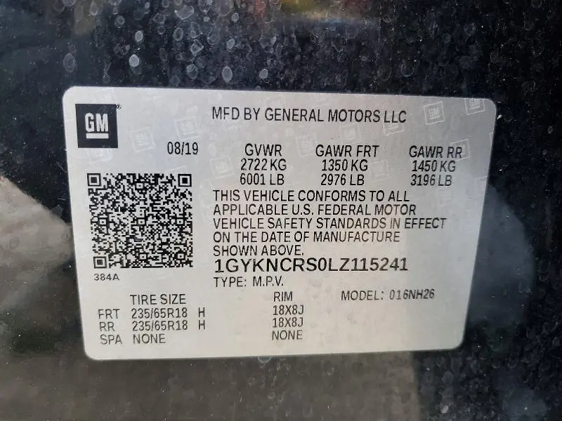 2020 CADILLAC XT5 PREMIUM LUXURY  