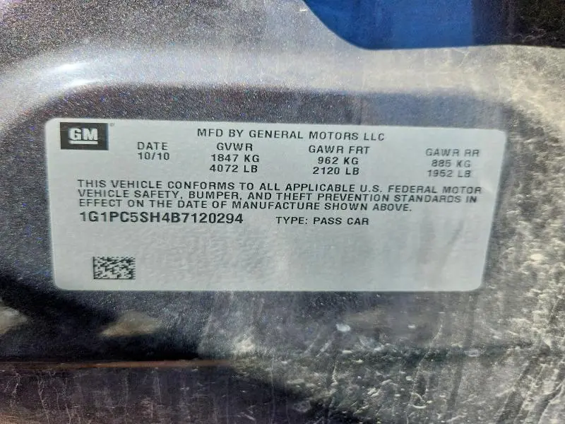 2011 CHEVROLET CRUZE LS  