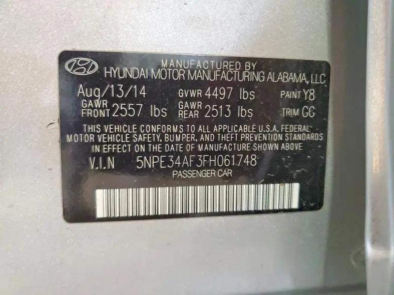 2015 HYUNDAI SONATA SPORT  