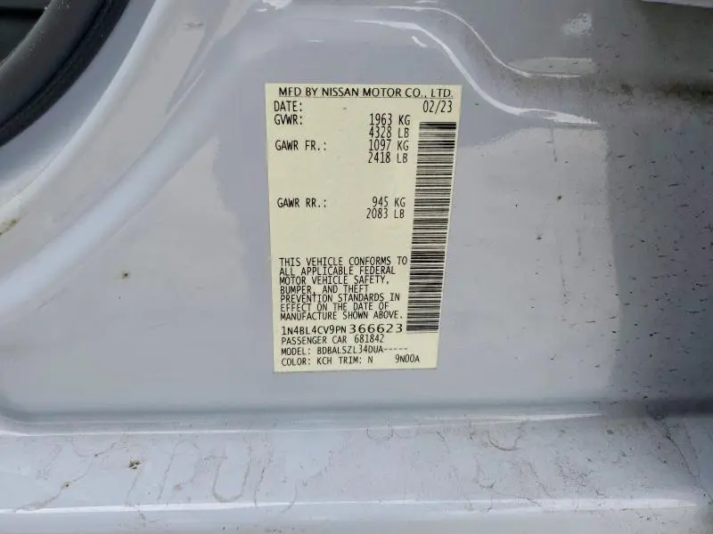 2023 NISSAN ALTIMA 2.5 SR  