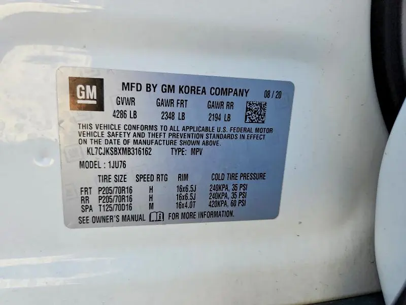 2021 CHEVROLET TRAX LS  