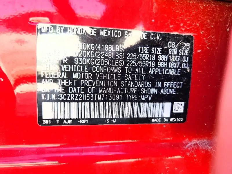 2026 HONDA HR-V SPORT  