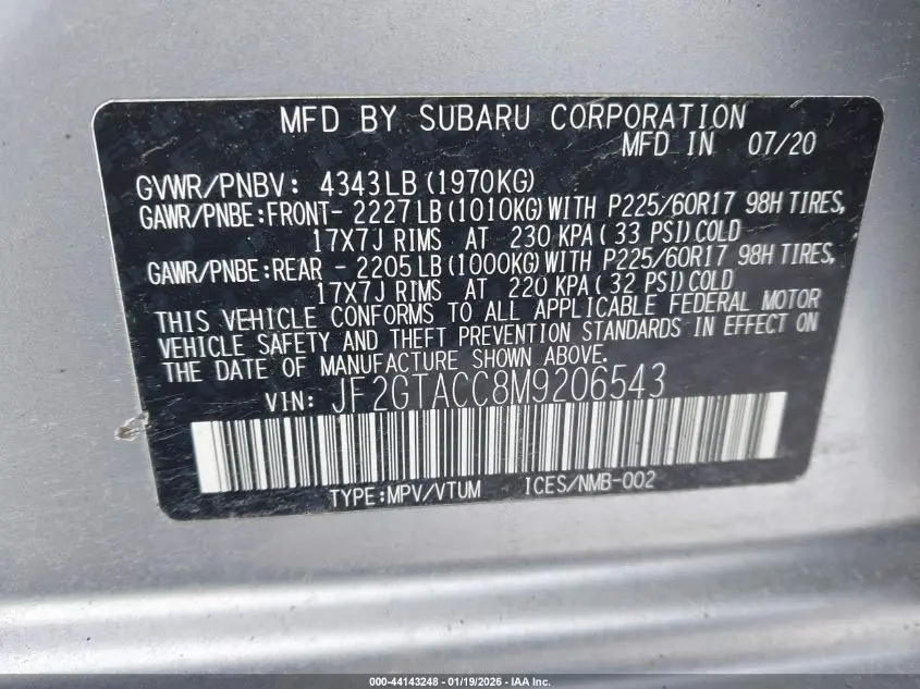 2021 SUBARU CROSSTREK PREMIUM