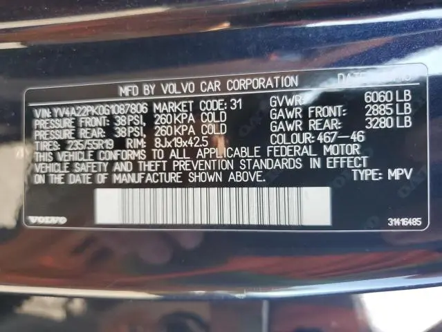 2016 VOLVO XC90 T6