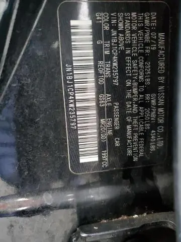 2019 NISSAN ROGUE SPORT S  