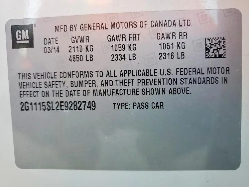 2014 CHEVROLET IMPALA LT  