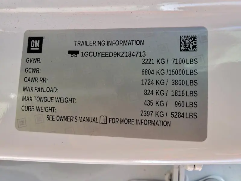 2019 CHEVROLET SILVERADO K1500 RST  