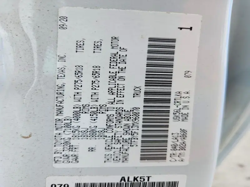 2021 TOYOTA TUNDRA DOUBLE CAB LIMITED  