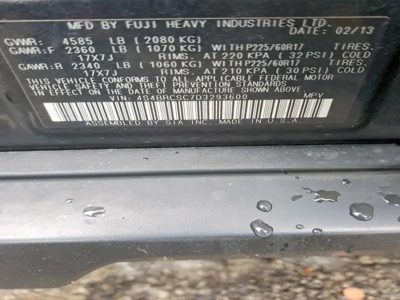 2013 SUBARU OUTBACK 2.5I LIMITED  