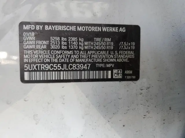 2018 BMW X3 XDRIVE30I  