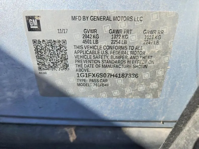 2017 CHEVROLET BOLT EV PREMIER  