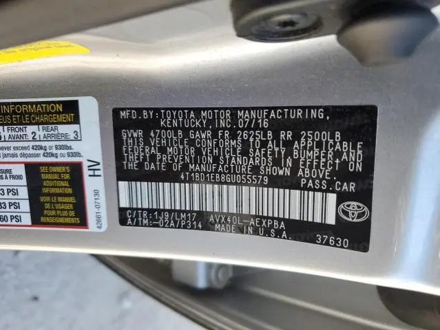 2016 TOYOTA AVALON HYBRID  
