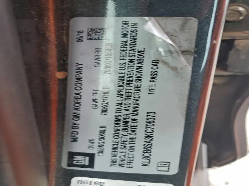 2019 CHEVROLET SPARK LS  