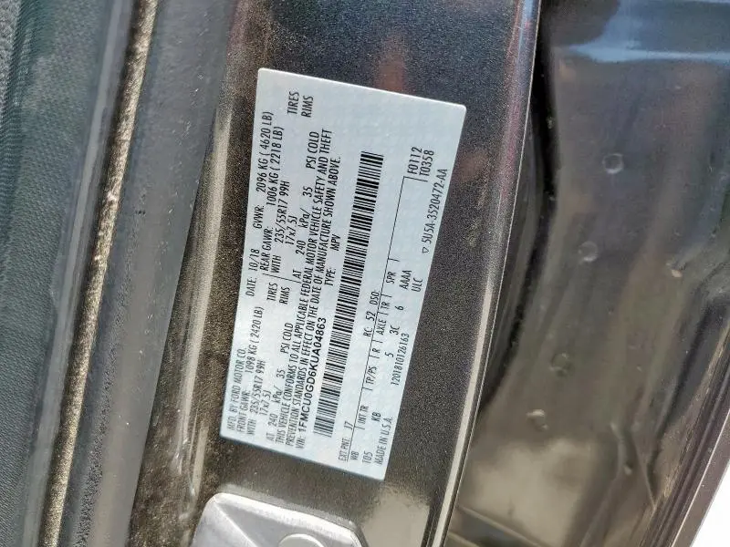 2019 FORD ESCAPE SE  