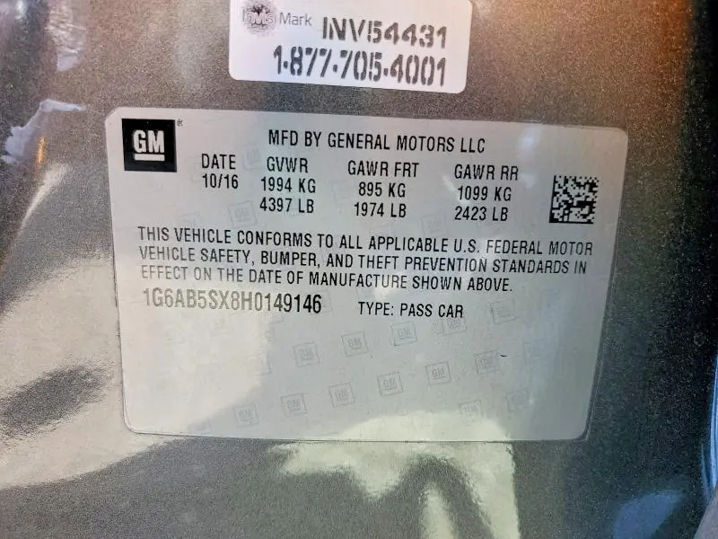 2017 CADILLAC ATS LUXURY  