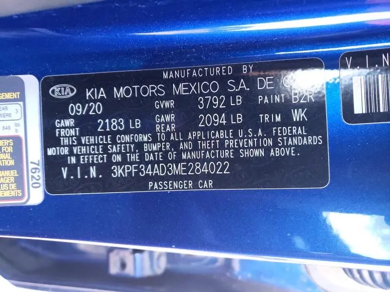 2021 KIA FORTE GT-LINE  