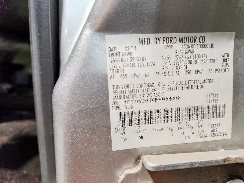 2014 FORD F250 SUPER DUTY  