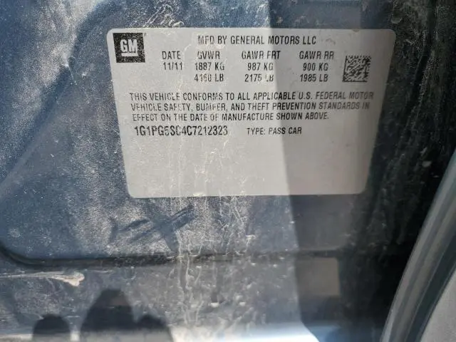 2012 CHEVROLET CRUZE LT  