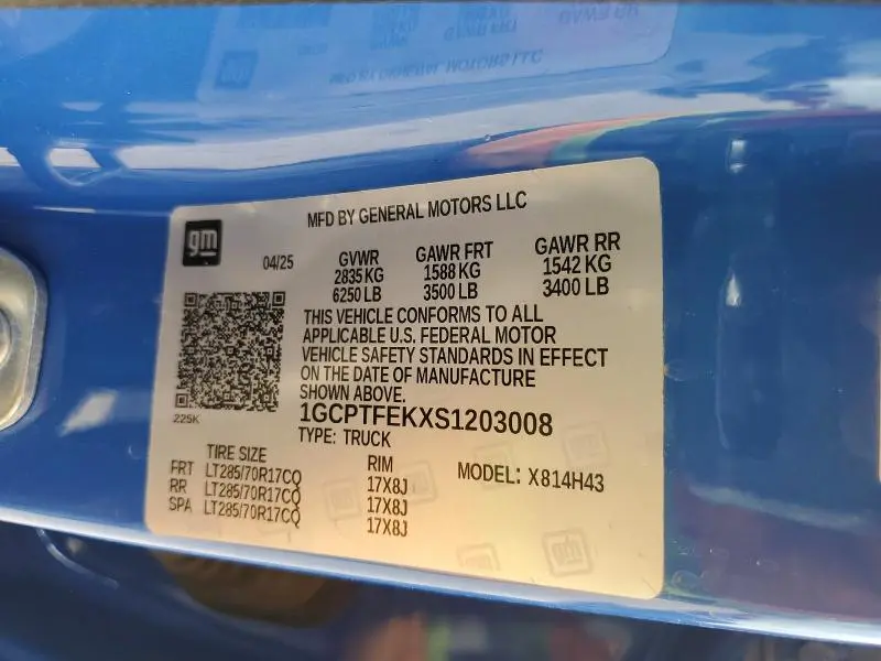 2025 CHEVROLET COLORADO ZR2  