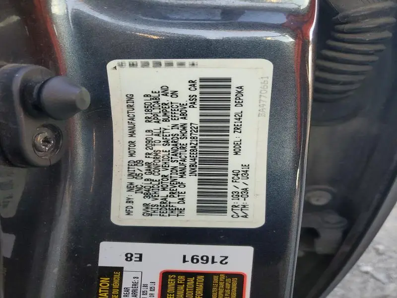 2010 TOYOTA COROLLA BASE  