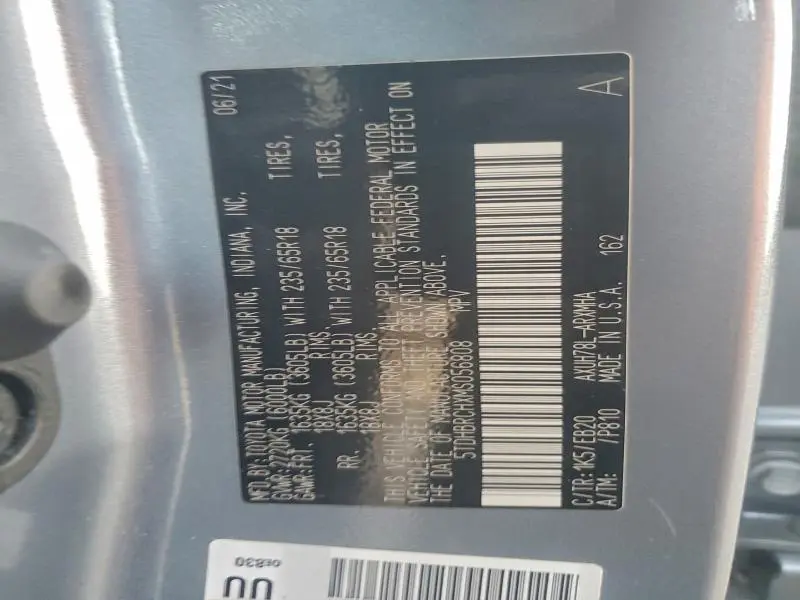 2021 TOYOTA HIGHLANDER HYBRID XLE  