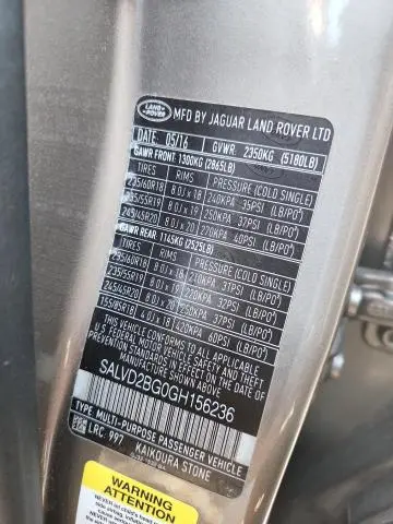 2016 LAND ROVER RANGE ROVER EVOQUE HSE DYNAMIC  