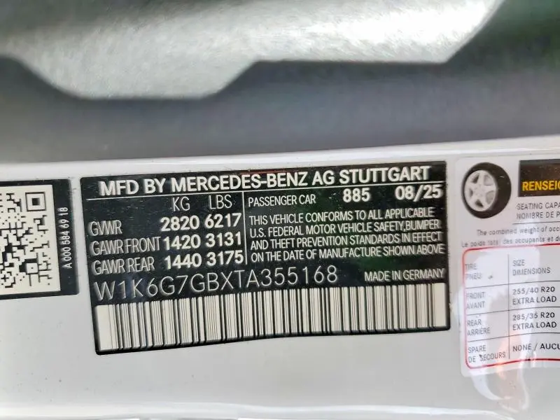 2026 MERCEDES-BENZ S 580 4MATIC  