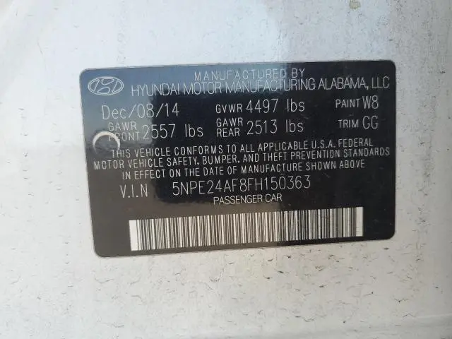 2015 HYUNDAI SONATA SE