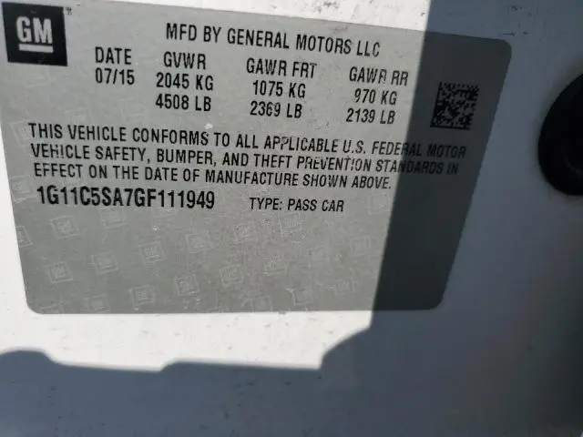 2016 CHEVROLET MALIBU LIMITED LT  