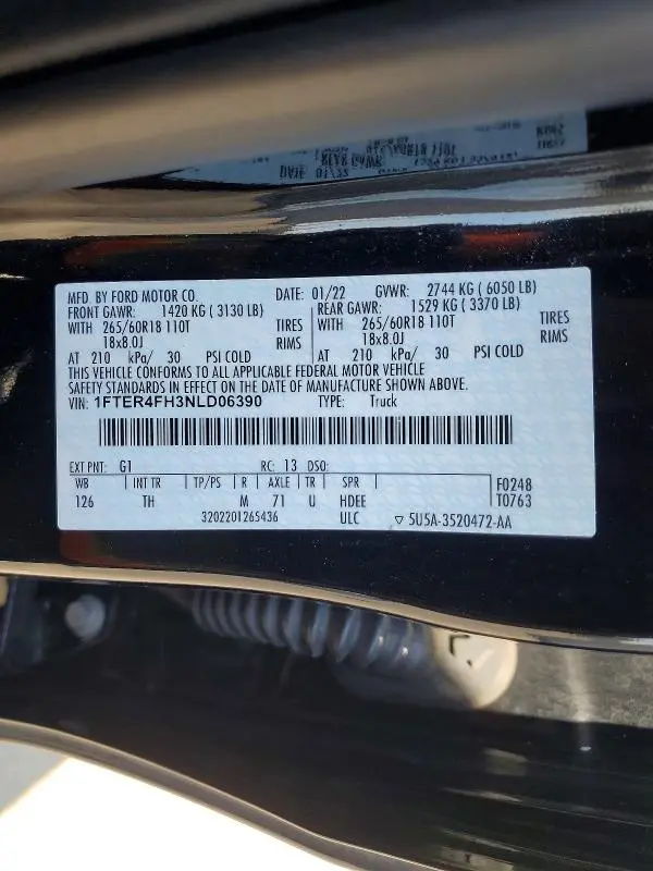 2022 FORD RANGER XL  