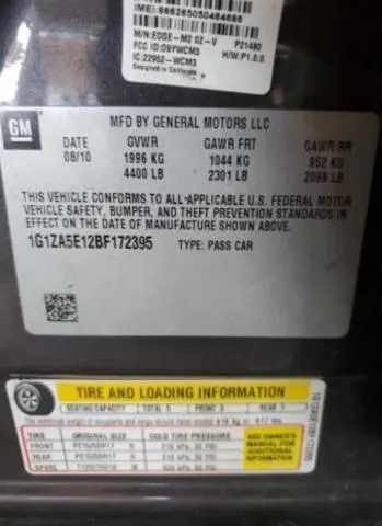 2011 CHEVROLET MALIBU LS  