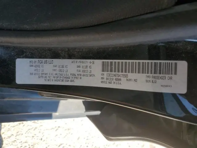 2016 CHRYSLER 200 LIMITED  