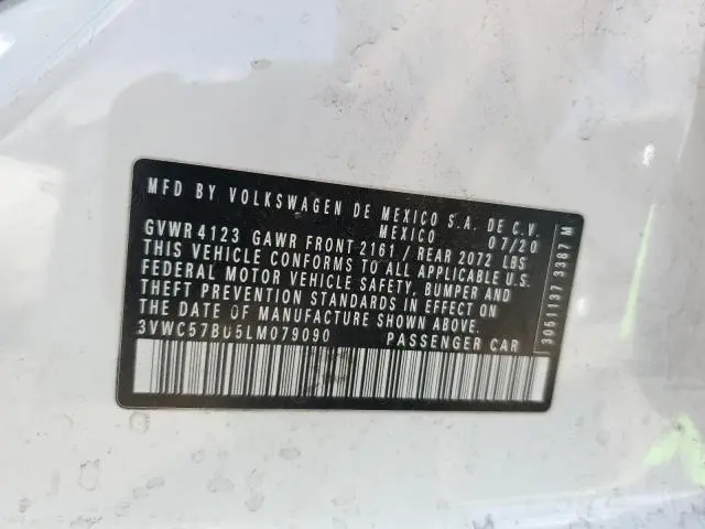 2020 VOLKSWAGEN JETTA S  