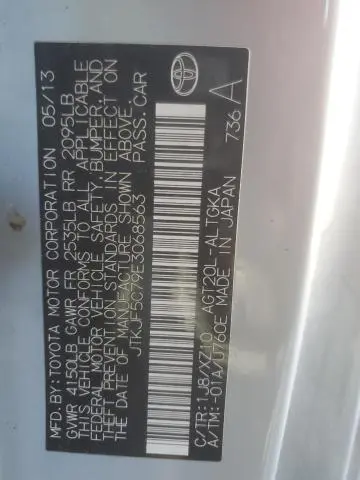 2014 TOYOTA SCION TC   