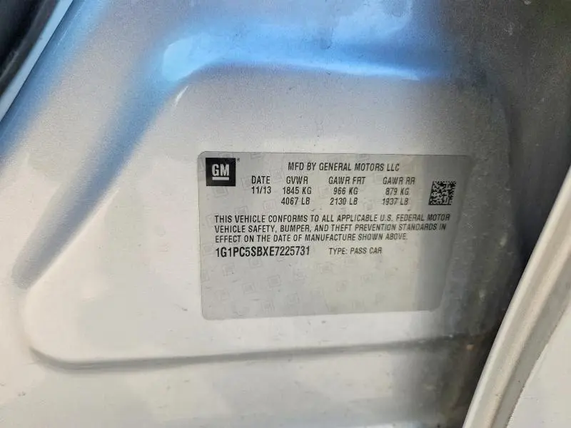 2014 CHEVROLET CRUZE LT  