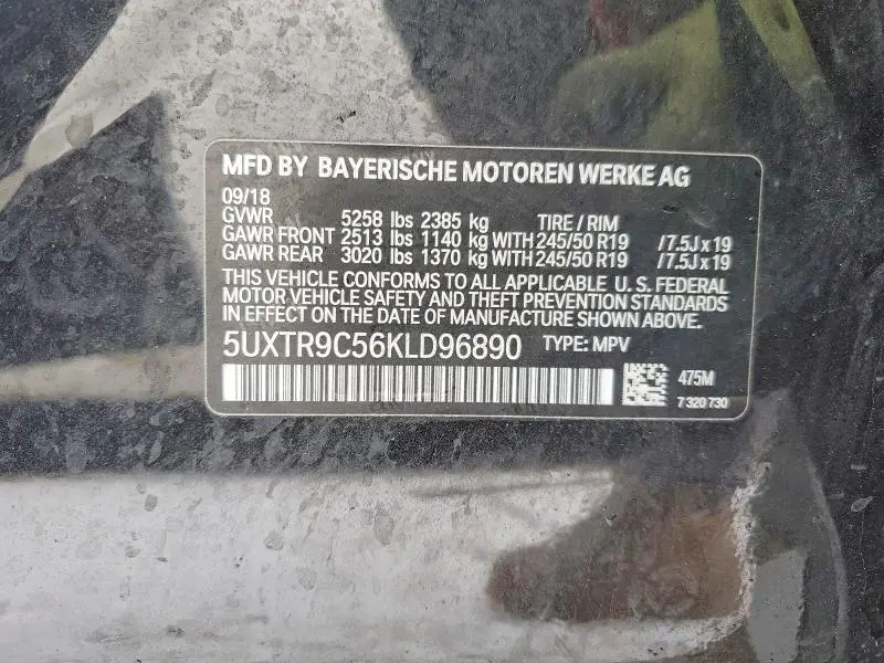 2019 BMW X3 XDRIVE30I  