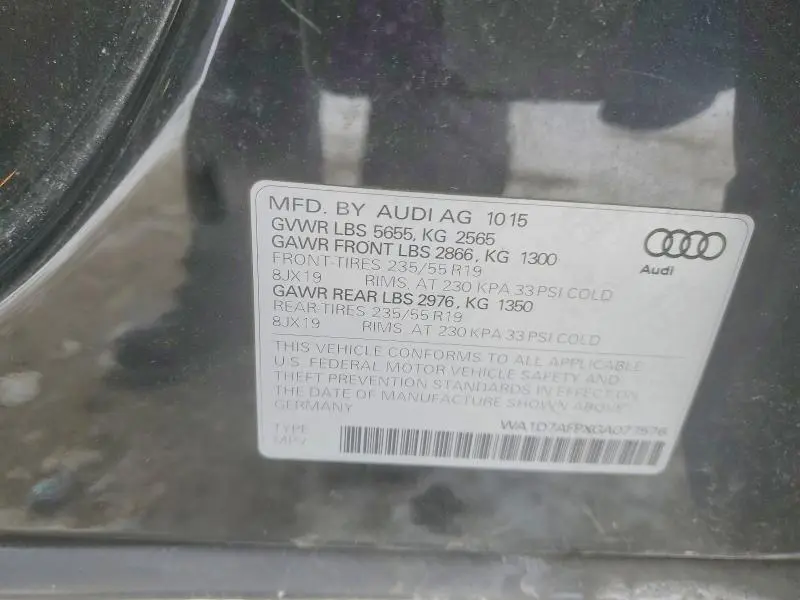 2016 AUDI Q5 PREMIUM PLUS S-LINE  