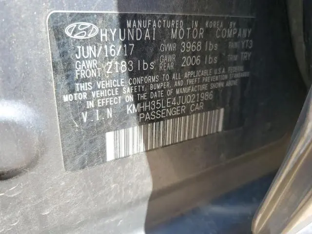 2018 HYUNDAI ELANTRA GT   