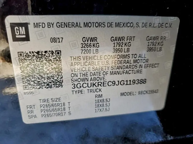 2018 CHEVROLET SILVERADO K1500 LT  